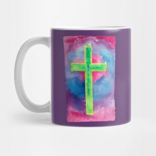 Sheila's Watercolor Cross Mug